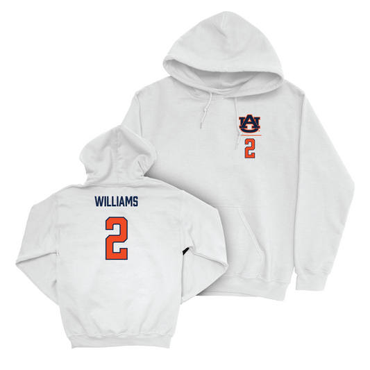 Auburn Men's Basketball White Logo Hoodie - Jaylin Williams Small