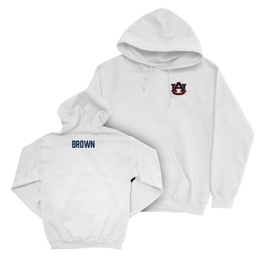 Auburn Women's Track & Field White Logo Hoodie - Kyle Brown Small
