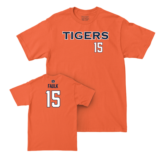 Auburn Football Orange Tigers Tee - Keldric Faulk Small