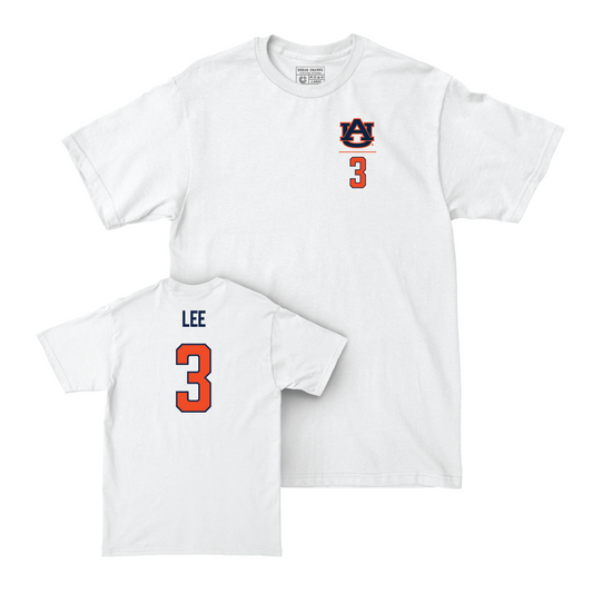 Auburn Football White Logo Comfort Colors Tee - Kayin Lee Small