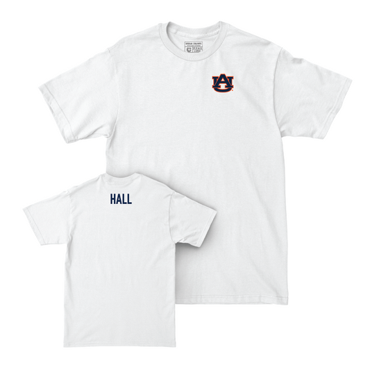 Auburn Equestrian White Logo Comfort Colors Tee - Lauren Hall Small