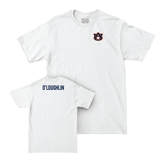 Auburn Women's Track & Field White Logo Comfort Colors Tee - Louis O'Loughlin Small