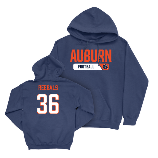 Auburn Football Navy Staple Hoodie - Luke Reebals Small