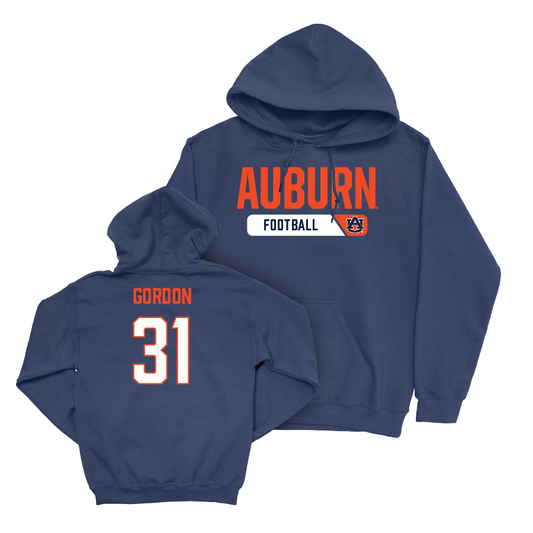 Auburn Football Navy Staple Hoodie - Powell (Justin) Gordon Small