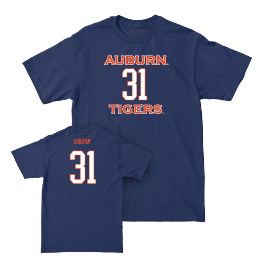 Auburn Football Navy Sideline Tee - Powell (Justin) Gordon Small