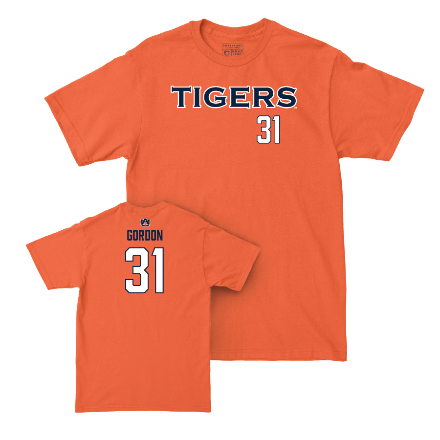 Auburn Football Orange Tigers Tee - Powell (Justin) Gordon Small