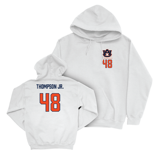 Auburn Football White Logo Hoodie - Paul Thompson Jr. Small