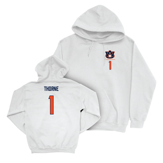 Auburn Football White Logo Hoodie - Payton Thorne Small