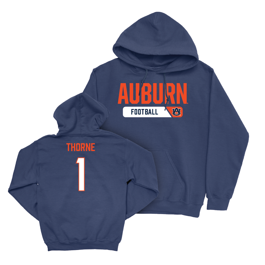 Auburn Football Navy Staple Hoodie - Payton Thorne Small