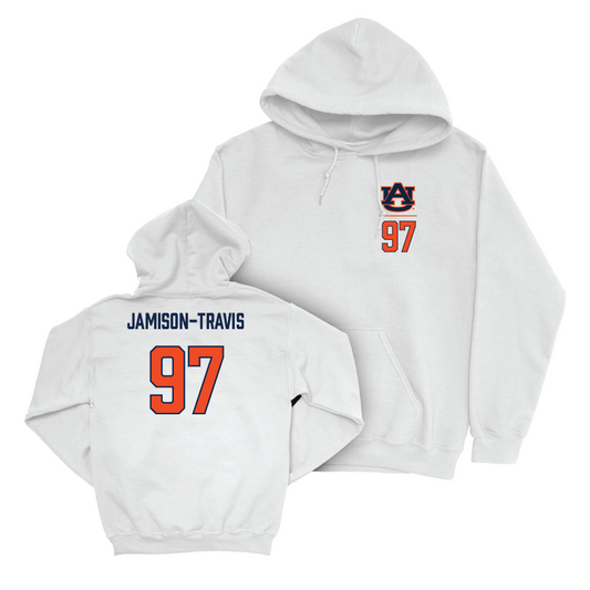 Auburn Football White Logo Hoodie - Quientrail Jamison-Travis Small