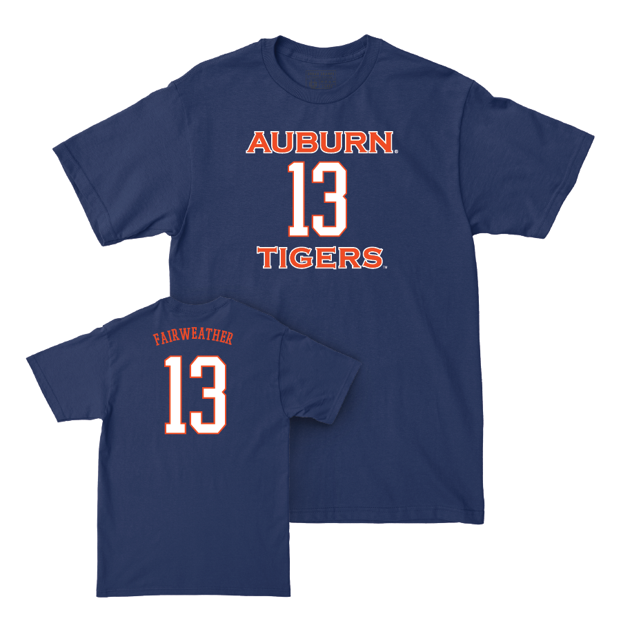 Auburn Football Navy Sideline Tee - Rivaldo Fairweather Small