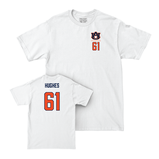 Auburn Football White Logo Comfort Colors Tee - Reed Hughes Small