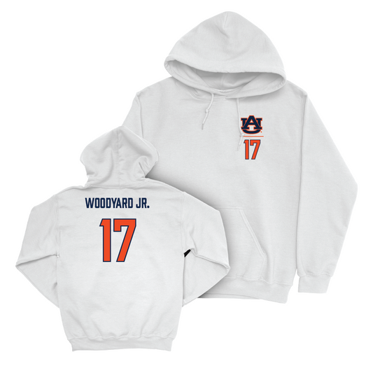 Auburn Football White Logo Hoodie - Robert Woodyard Jr. Small