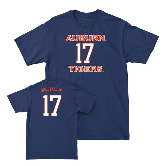 Auburn Football Navy Sideline Tee - Robert Woodyard Jr. Small