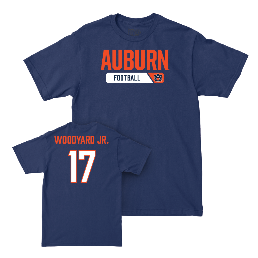 Auburn Football Navy Staple Tee - Robert Woodyard Jr. Small