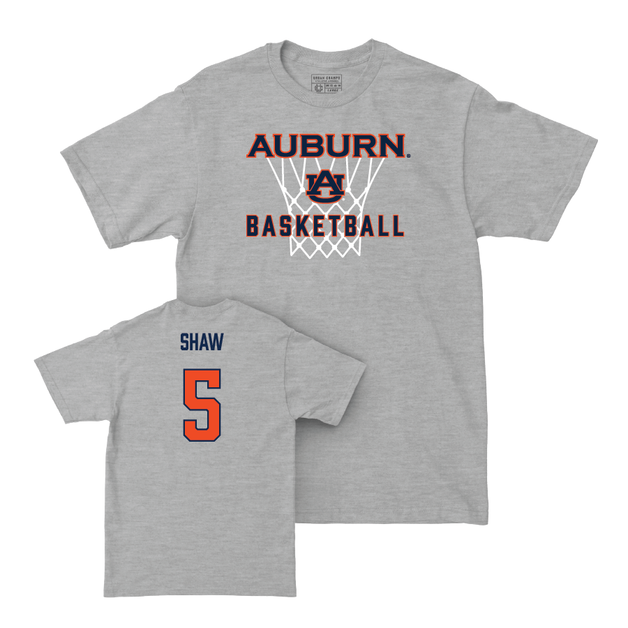 Auburn Women's Basketball Sport Grey Hardwood Tee - Sydney Shaw Small