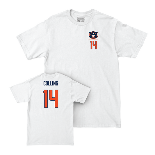 Auburn Women's Basketball White Logo Comfort Colors Tee - Taylen Collins Small