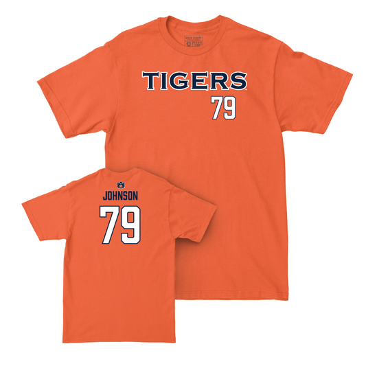 Auburn Football Orange Tigers Tee - Tyler Johnson Small