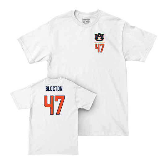 Auburn Football White Logo Comfort Colors Tee  - Malik Blocton