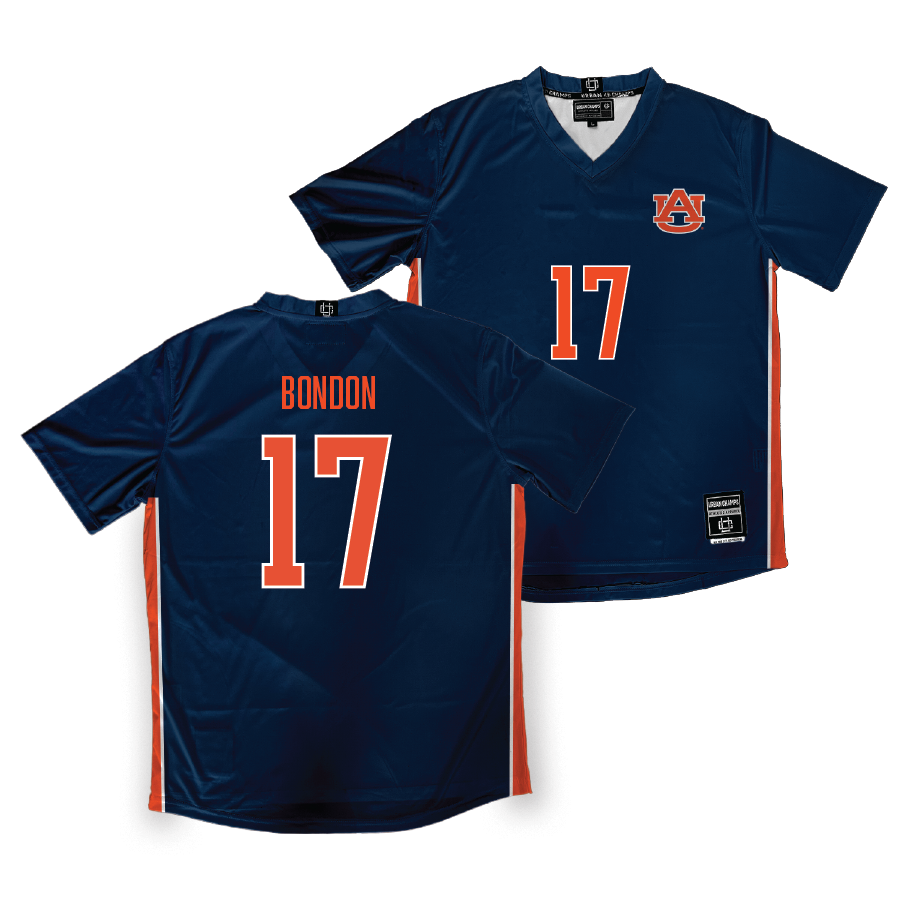 Auburn Women's Soccer Navy Jersey - Maddison Bondon | #17