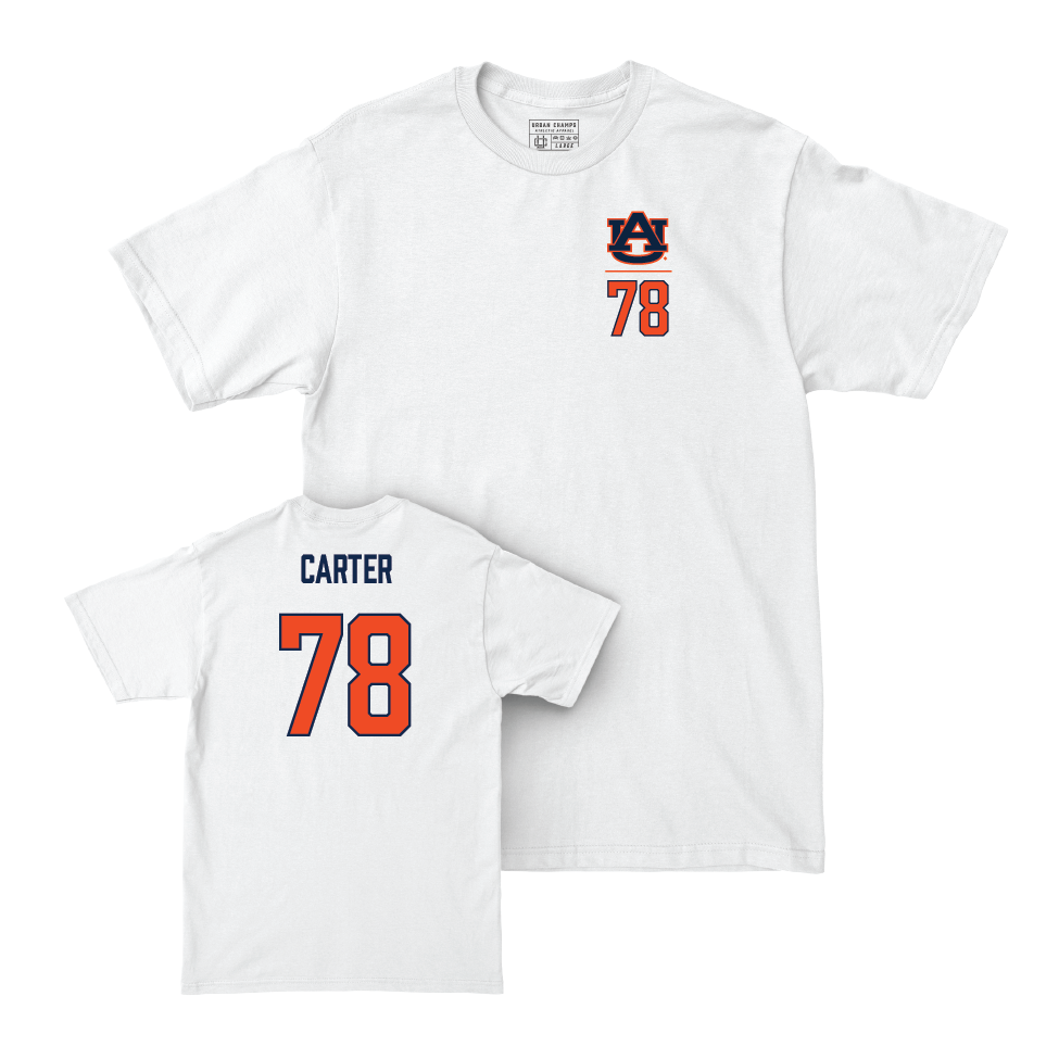 Auburn Football White Logo Comfort Colors Tee  - DeAndre Carter