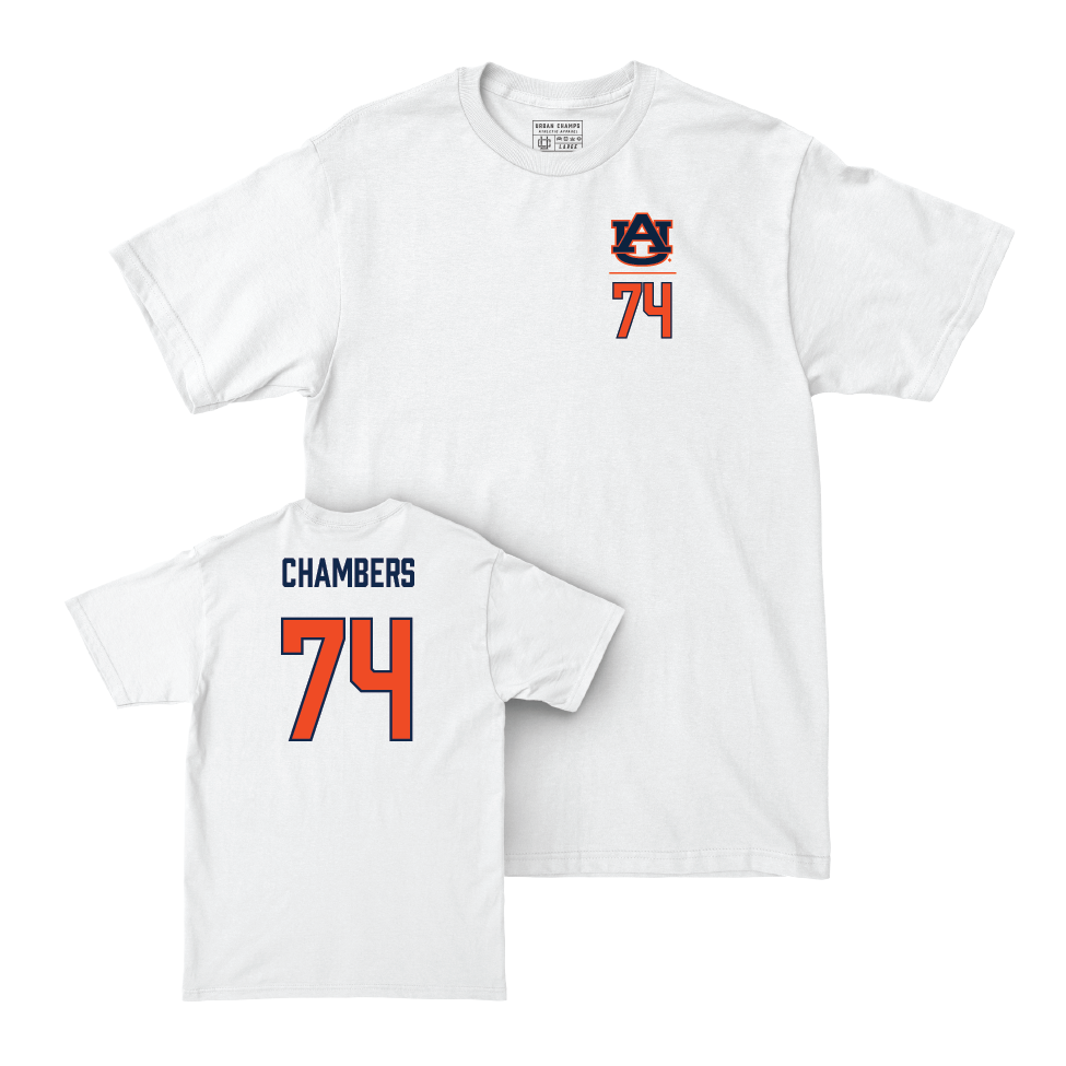 Auburn Football White Logo Comfort Colors Tee  - Ronan Chambers