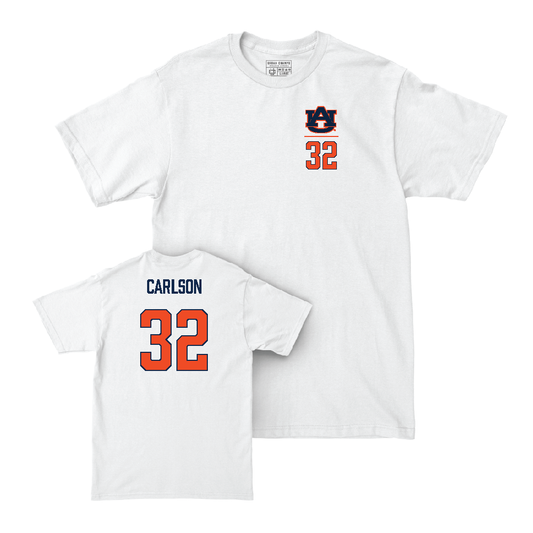 Auburn Football White Logo Comfort Colors Tee   - Cade Carlson