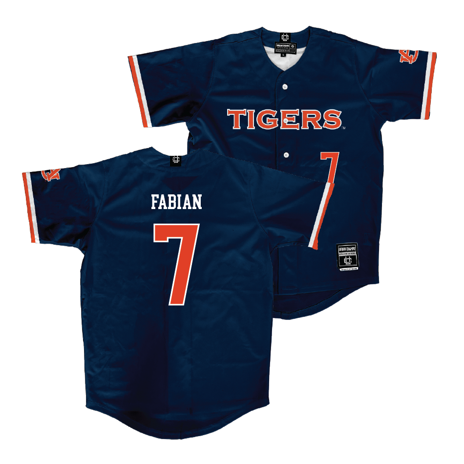 Auburn Baseball Navy Jersey - Deric Fabian | #7