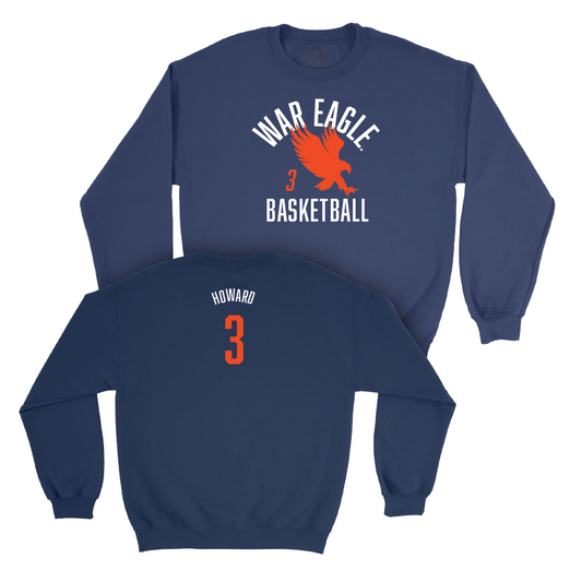 Auburn Men's Basketball Navy War Eagle Crew   - Jahki Howard