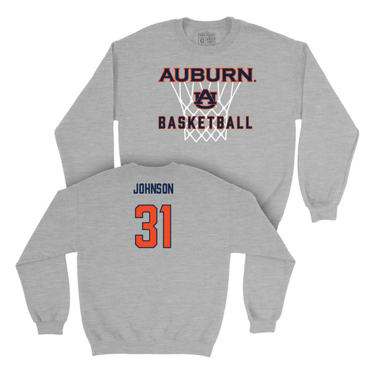 Auburn Men's Basketball Sport Grey Hardwood Crew  - Chaney Johnson
