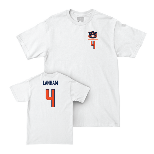 Auburn Women's Volleyball White Logo Comfort Colors Tee  - Fallan Lanham