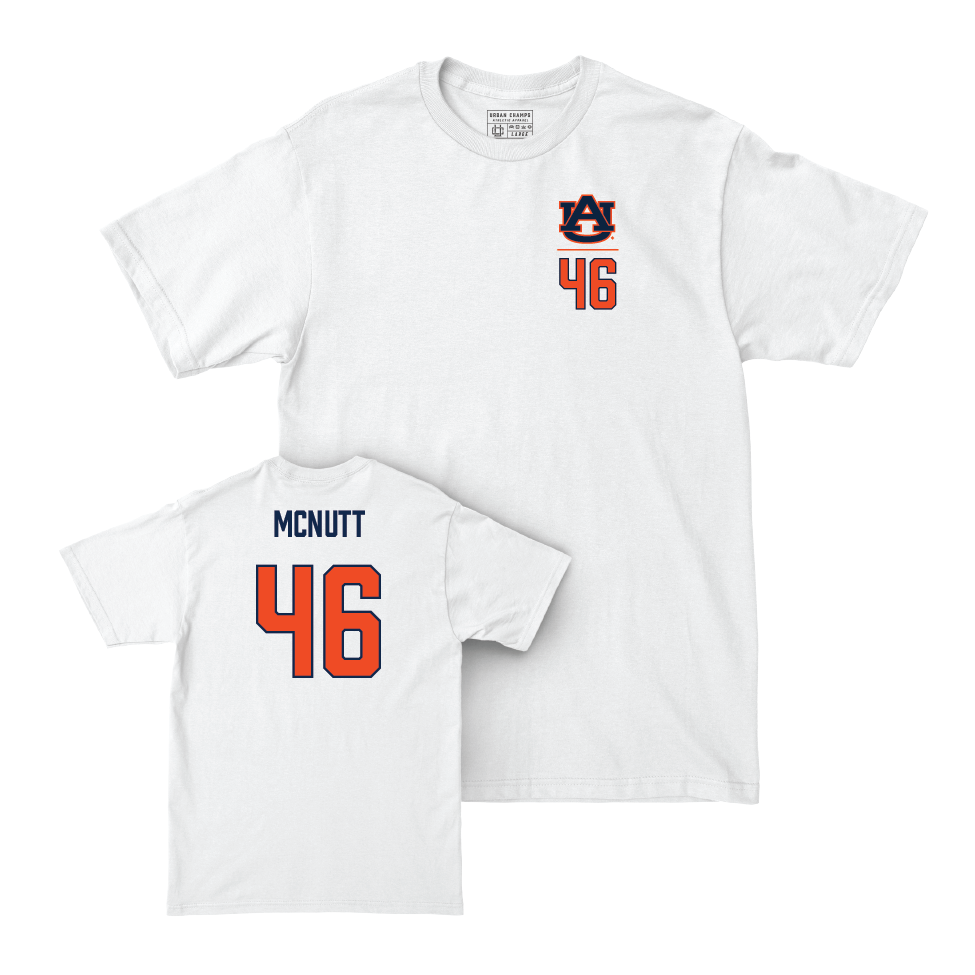 Auburn Football White Logo Comfort Colors Tee  - Keaton McNutt