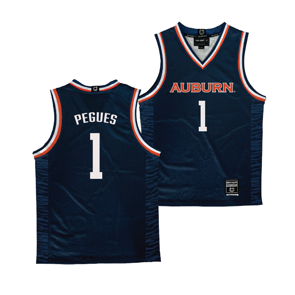 Auburn Men's Basketball Navy Jersey   - JP Pegues