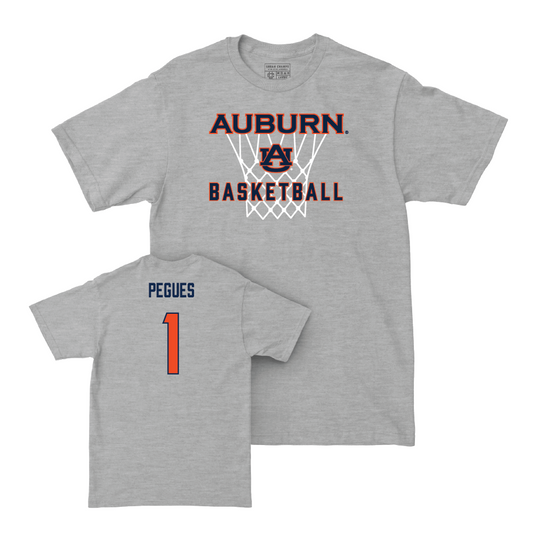 Auburn Men's Basketball Sport Grey Hardwood Tee   - JP Pegues