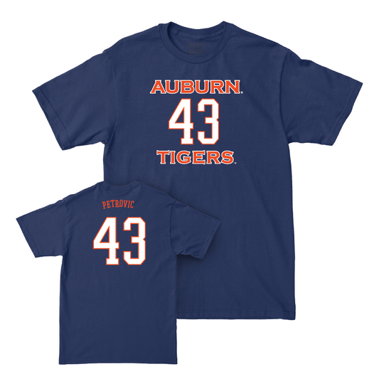 Auburn Baseball Navy Sideline Tee  - Alex Petrovic