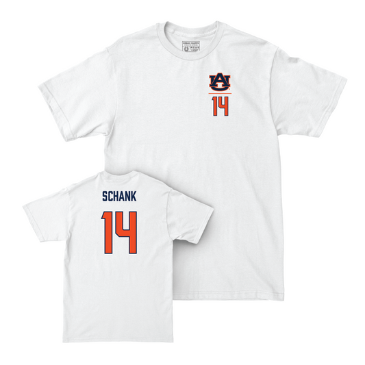 Auburn Women's Soccer White Logo Comfort Colors Tee  - Rory Schank