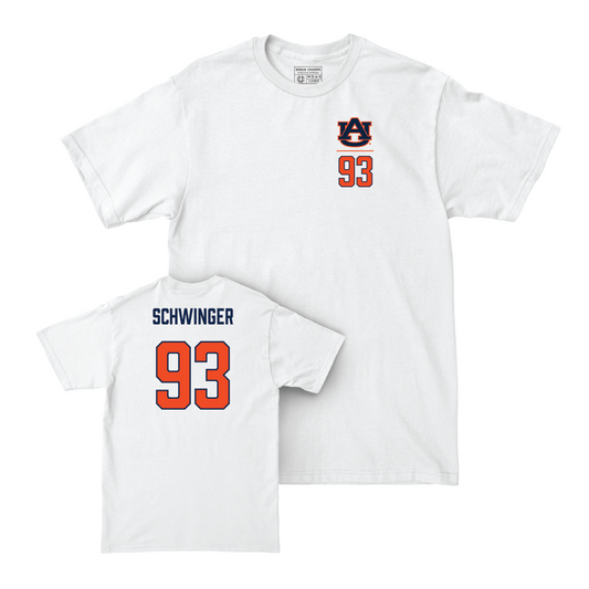 Auburn Football White Logo Comfort Colors Tee  - Charley Schwinger