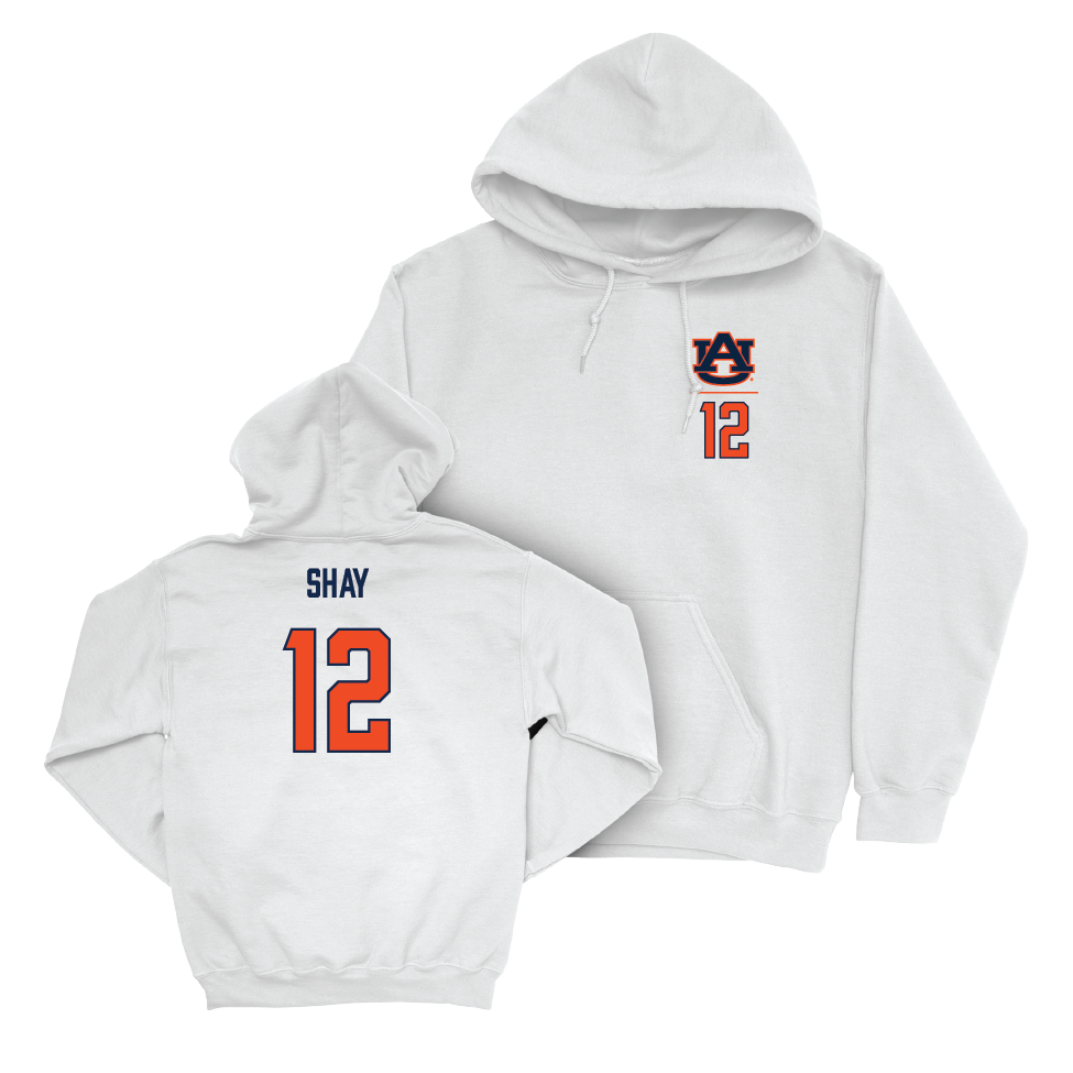 Auburn Men's Basketball White Logo Hoodie   - Joah Shay