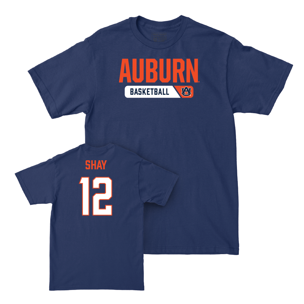 Auburn Men's Basketball Navy Staple Tee   - Joah Shay