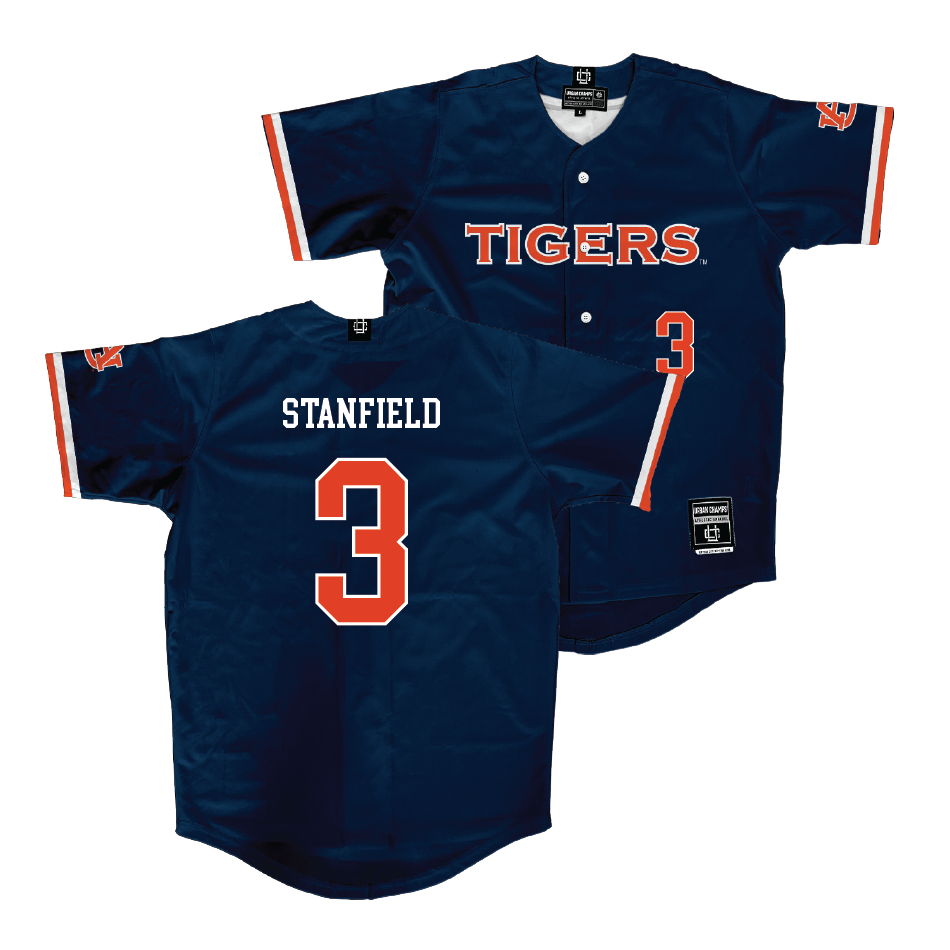 Auburn Baseball Navy Jersey - Chris Stanfield | #3