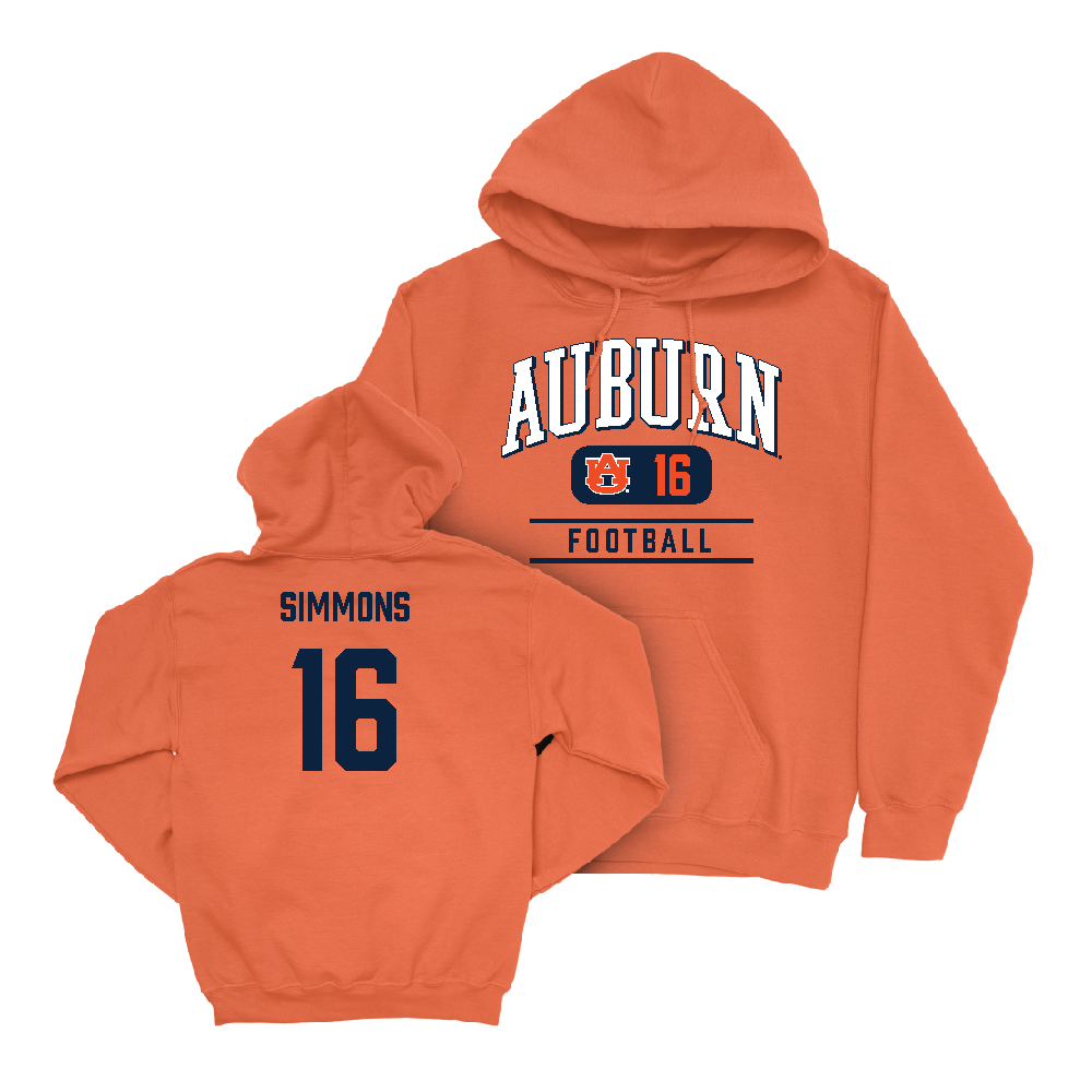 Auburn Football Orange Arch Hoodie   - Malcolm Simmons