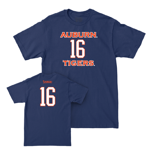 Auburn Football Navy Sideline Tee   - Malcolm Simmons