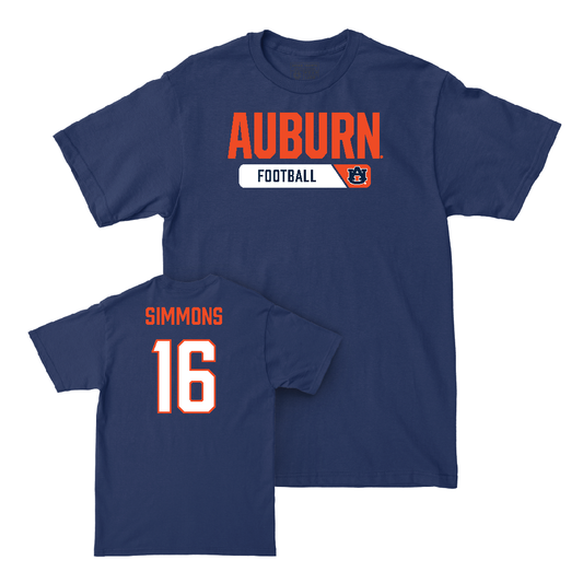 Auburn Football Navy Staple Tee   - Malcolm Simmons