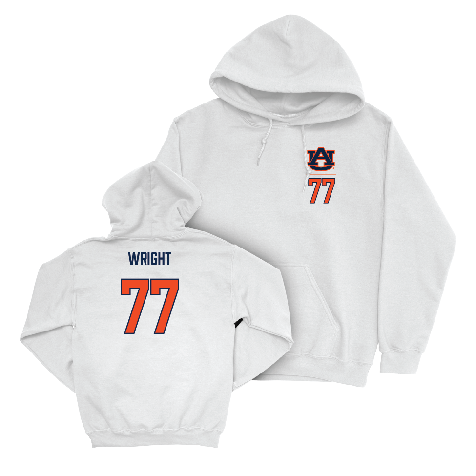 Auburn Football White Logo Hoodie  - Jeremiah Wright