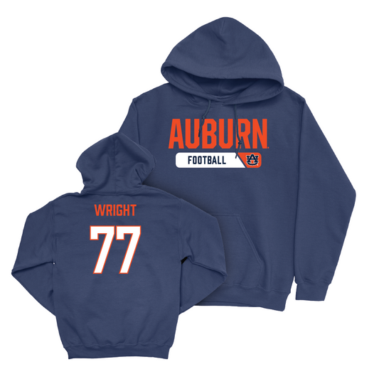 Auburn Football Navy Staple Hoodie  - Jeremiah Wright