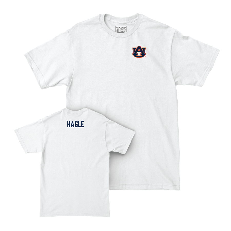 Auburn Women's Gymnastics White Logo Comfort Colors Tee  - Hannah Hagle