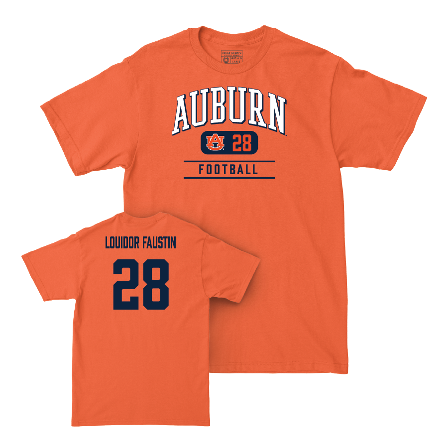 Auburn Football Orange Arch Tee  - Kensley Louidor Faustin