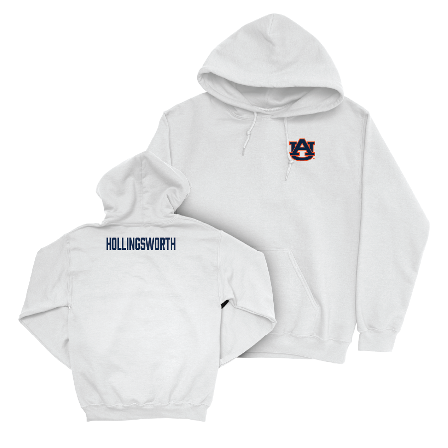 Auburn Women's Gymnastics White Logo Hoodie  - Olivia Hollingsworth