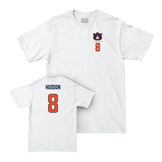 Auburn Men's Basketball White Logo Comfort Colors Tee   - Ja’Heim Hudson