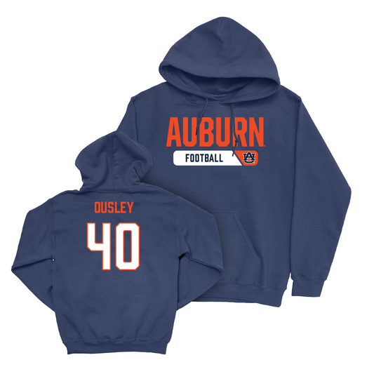 Auburn Football Navy Staple Hoodie  - Hunter Ousley